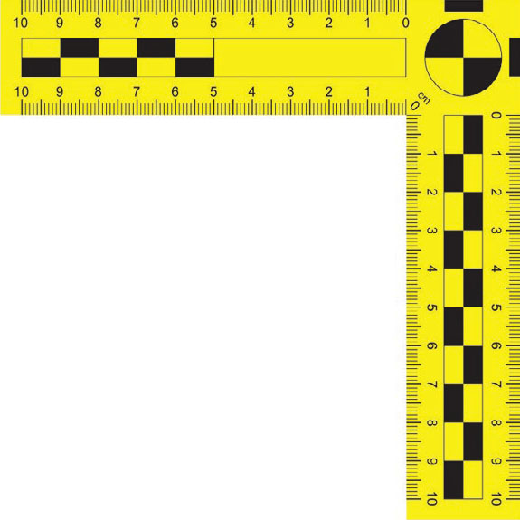 Winkel-Skala,  10 × 10 cm, magnetisch, gelb